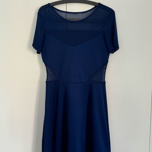 Mini short-sleeve dress H&M blue electric like new with mesh