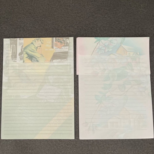 Letter sheets used, set of 2 with envelopes