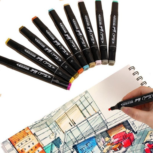 Painting markers with double tip, set of 100, new