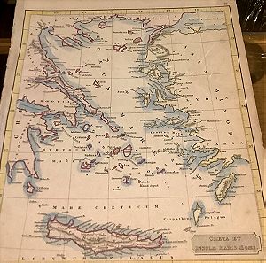 1829 Χάρτης της Κρήτης και των νησιών του Αιγαίου Arrowsmith