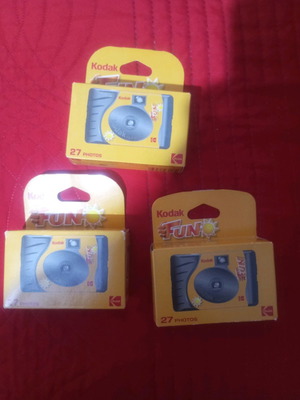 Kodak Fun collectible disposable cameras new, pack of 3