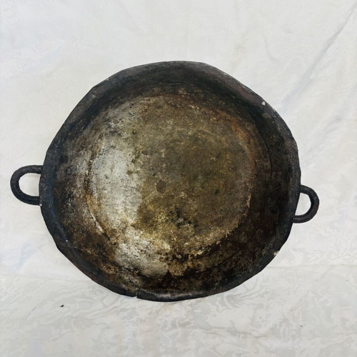 Cypriot frying pan used, 35x27 cm, vintage