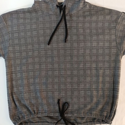 Love Me Checkered Hoodie Top Like New