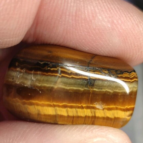 Tiger's Eye set new, 3 samples with strong iridescence