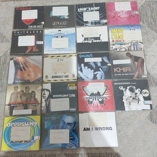 CD singles used, pack of 19 music variety