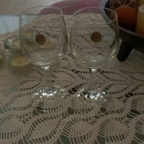 Echt Bleikristall Germany crystal wine glasses new, set of 2