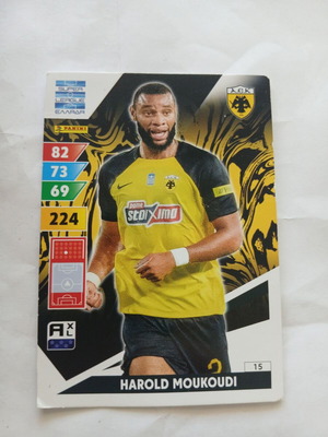 Panini A.E.K. Harold Moukoudi стикер употребяван