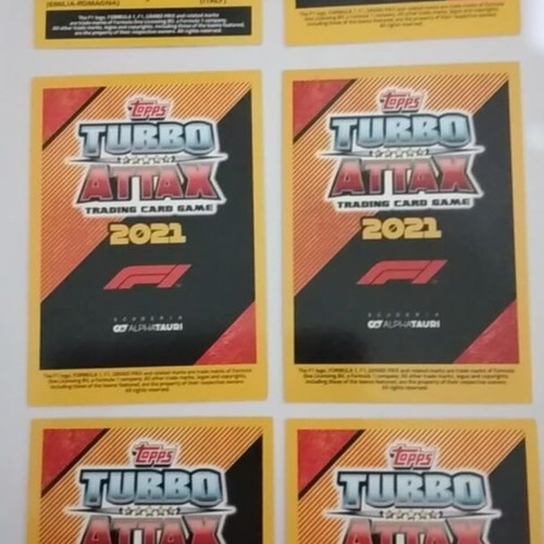 Turbo Attax F1 2021 cards Scuderia AlphaTauri and Sebastian Vettel new, 6 pieces