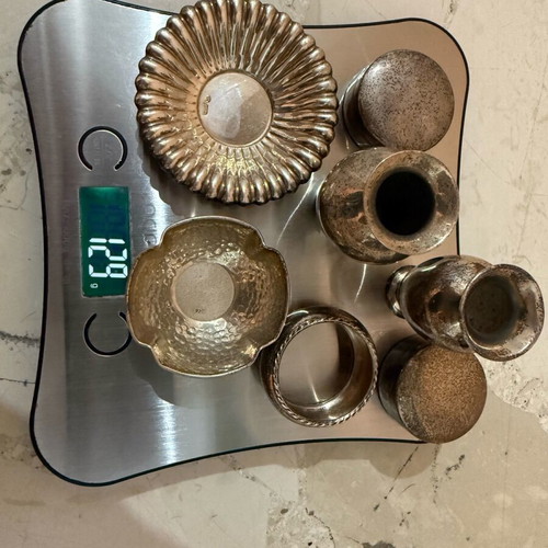 Silverware used with 925 stamp 129 g and 900 stamp 47 g