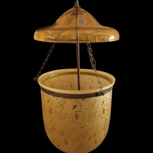 Fusing glass candle-type pendant light new