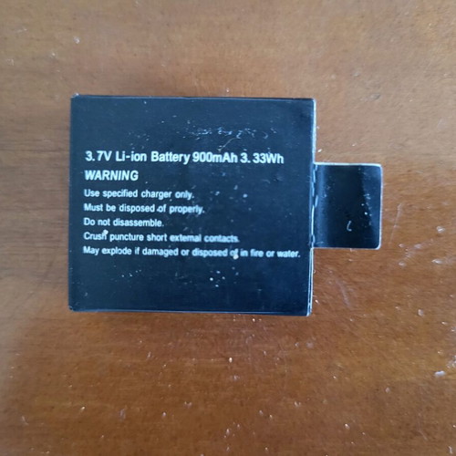 Rechargeable Li-ion Batteries 3.7V 900mAh for EKEN Action Camera Set of 3 used