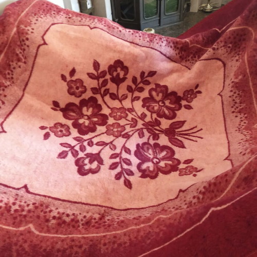 Double-sided vintage blanket new 200x225 cm
