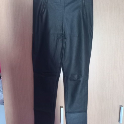 Leather pants Moutaki used, black, size XL
