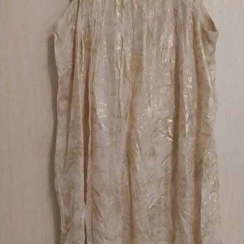 Traffic People mini dress size S like new, beige-gold with ruffles