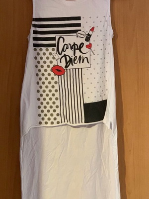 Blouse used, size S, white with print