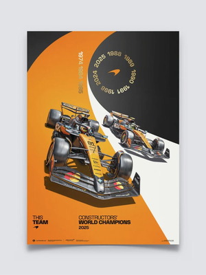 Αφίσα McLaren Formula1 Team 2025 Constructors' Champions καινούργια