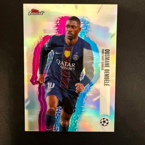 Ousmane Dembele Topps Finest UEFA Hologlow Variation 2025-26 new