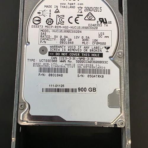 HGST SAS 10 Gb 900 GB hard drive compatible with NetApp chassis-C
