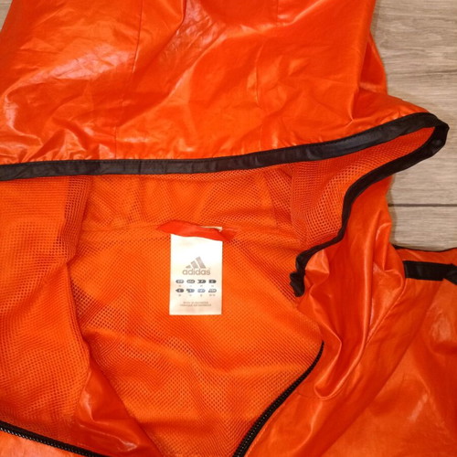 Adidas windbreaker orange size Medium like new