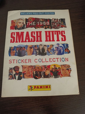Panini album Smash Hits 1988 used, complete with poster