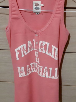 Franklin & Marshall cotton sleeveless top medium pink like new