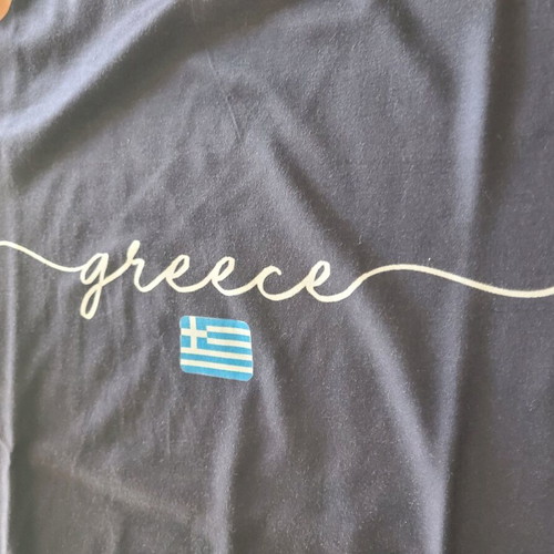 Men's blue t-shirt with Greece logo L like new