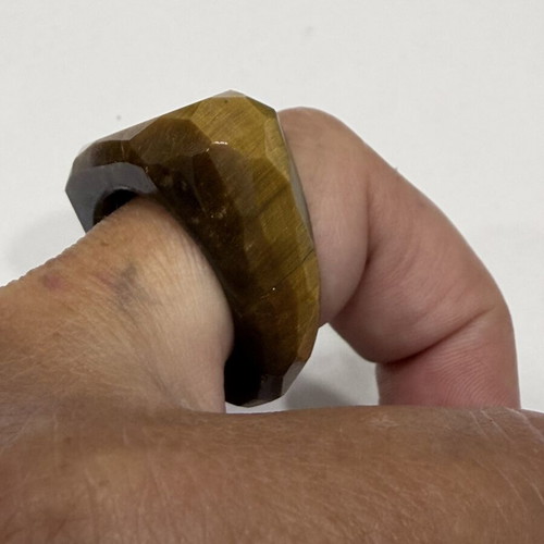 Tiger's Eye Ring new, handmade with natural stone