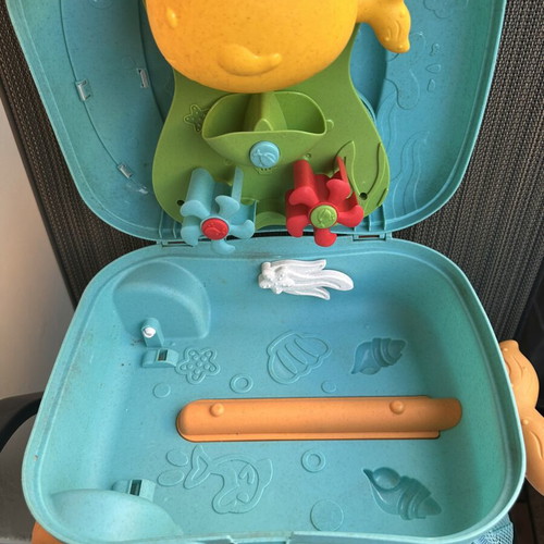 Beach suitcase children's toy whale shape like new