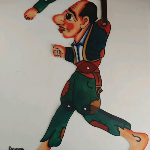 Karagiozis figure new, professional plastic 60 cm