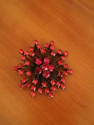 Vintage pin like new, red