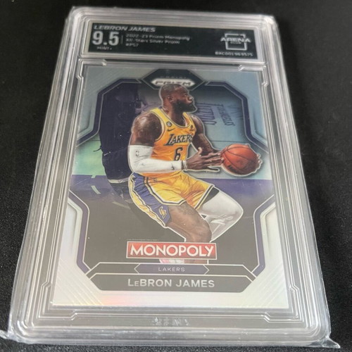 Lebron James All Star Monopoly Silver Prizm 2022 like new, graded 9.5