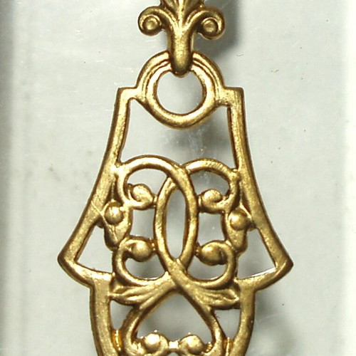 Brass detail with gold plating for handmade jewelry making like new