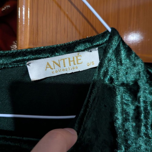 Anthe velvet dress with unique sleeves, one size, like new