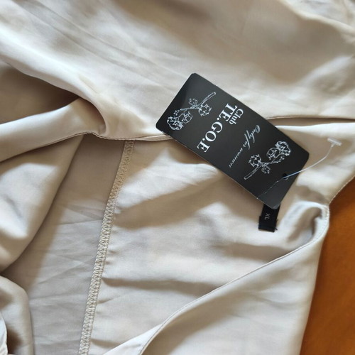 Satin top new with tags, beige, size XL