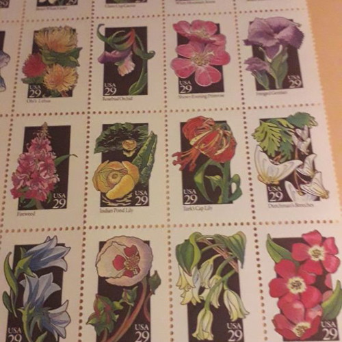 29c WILD FLOWERS SHEET 1992, USA Scott #2647 MNH. (30).