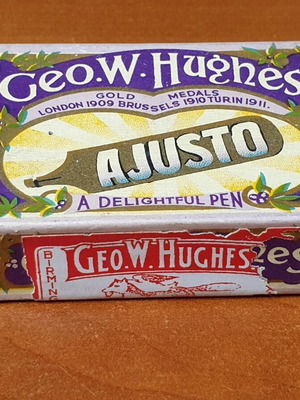 Geo. W. Hughes Adjusto pen new, sealed pack with 100 nibs