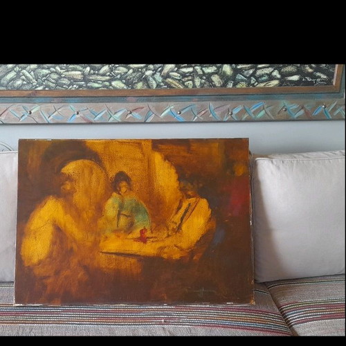 Collectible oil painting by M. Gatzonis used