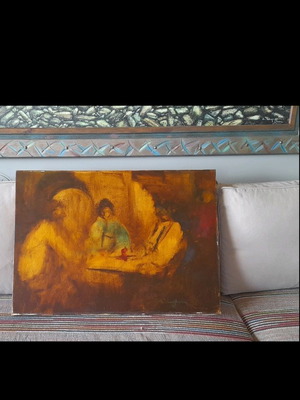 Collectible oil painting by M. Gatzonis used