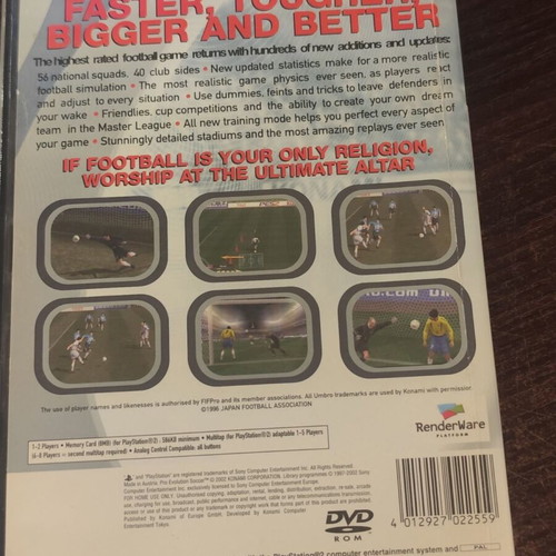 Pro Evolution Soccer 2 PS2 game used, cover and media signs of use
