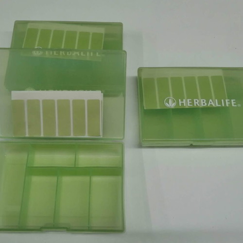 Herbalife pill organizer box new, green plastic