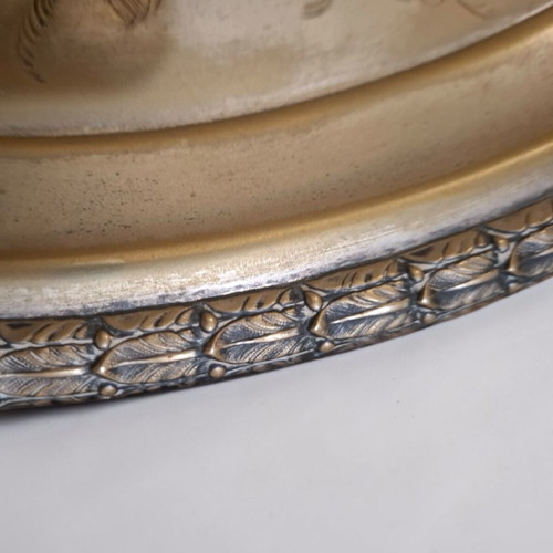Decorative metal tray used with handles 61x41 cm
