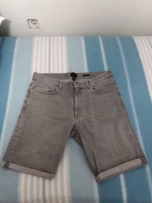 H&M men's grey denim bermuda shorts