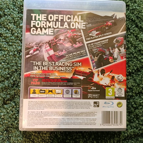F1 2011 for PS3 like new