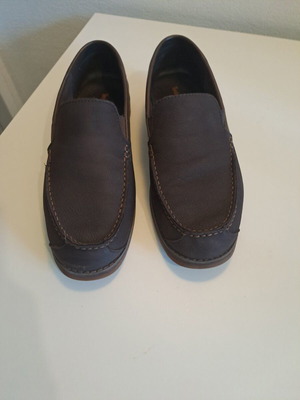 Timberland moccasins used, brown leather with OrthoLite insoles, size 42