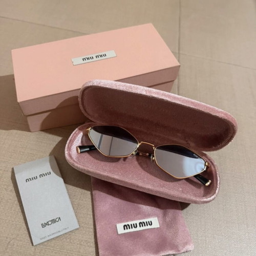Miu Miu MU56ZS SMU56Z sunglasses gold frame new
