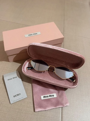 Miu Miu MU56ZS SMU56Z sunglasses gold frame new