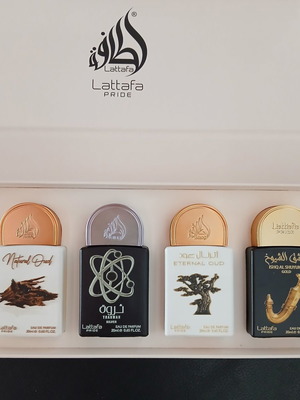 Lattafa perfume set 4 x 20ml like new, missing Artisan Ethnique