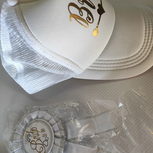 Bride cap with badge like new