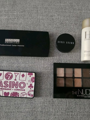 Palette set earth tone eyeshadows like new with gift moisturizing lotion