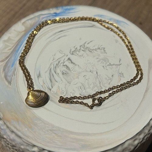 Shell necklace new with clasp, chain length 22.5cm